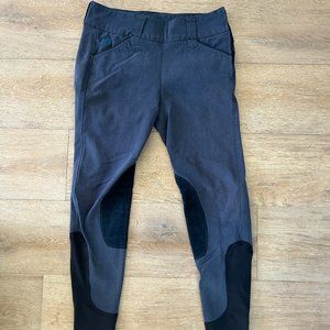 SmartPak Piper Classic Side Zip Equestrian Breeches, Knee Patch, Size 28R